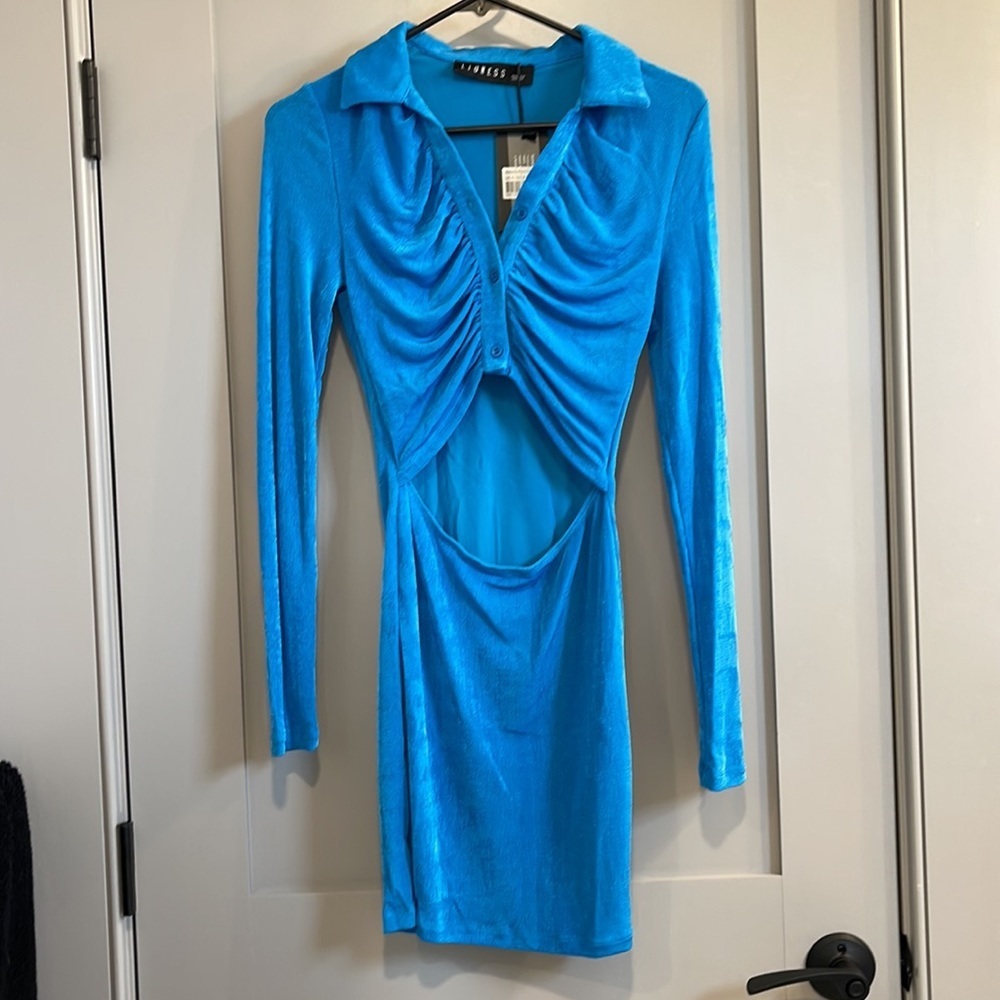 NWT Princess Polly Lioness Valerie Mini Dress Blue 4 6 8 - Picture 5 of 13